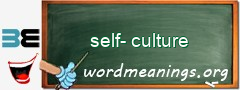 WordMeaning blackboard for self-culture